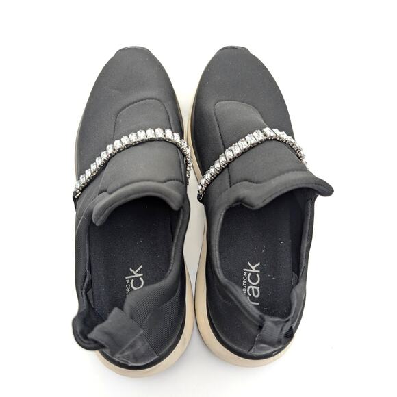 Nordstrom Rack Lisbon Sneakers Jewel Embellished Glam Slip On Size US6M EU37 - Picture 5 of 12